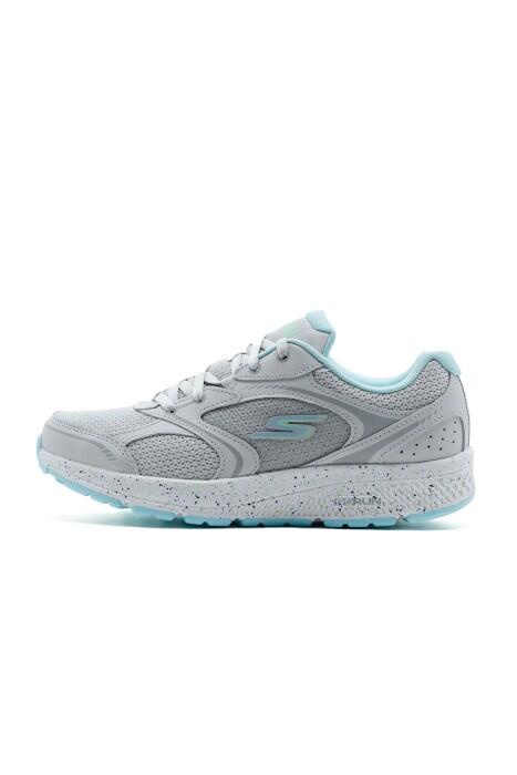 Skechers - Go Run Consistent - Vivid Hor Kadın Ayakkabı - 128285 Gri/Mavi