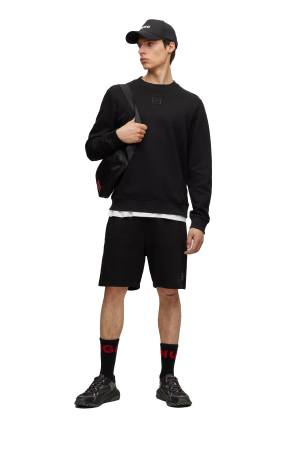 Göğüs Logolu, Pamuklu Erkek SweatShirt - 50495617 Siyah - 3