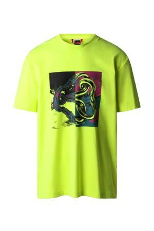 Graphic Erkek T-Shirt - NF0A823Y Neon Sarı - Thumbnail