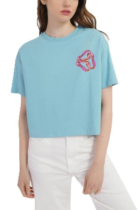 Graphıc Kadın Crop T-Shirt - NF0A823Z Su Yeşili - 1