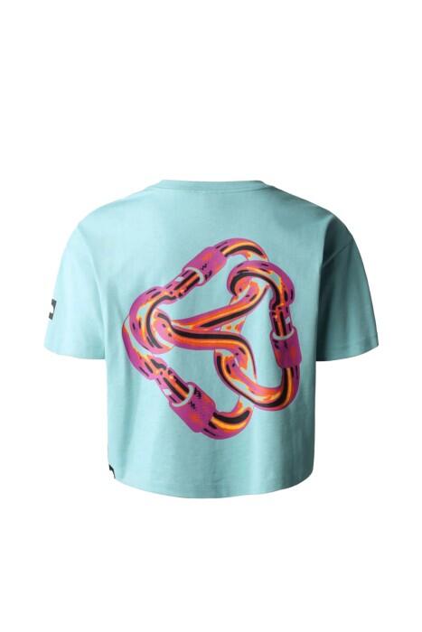 Graphıc Kadın Crop T-Shirt - NF0A823Z Su Yeşili - 2