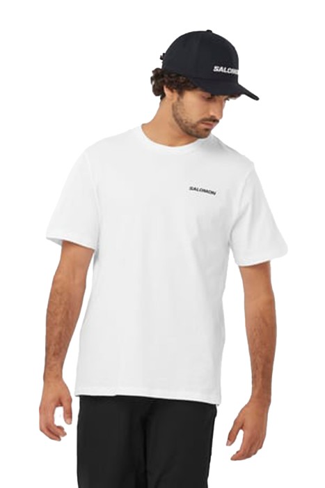 Salomon - Graphic Perf Ss Tee Erkek T-Shirt - LC2219500 Beyaz