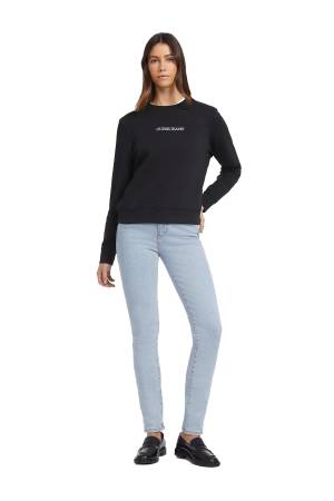 Guess Logo İşlemeli Kadın SweatShirt - W4YQ10KC811 Siyah - 5