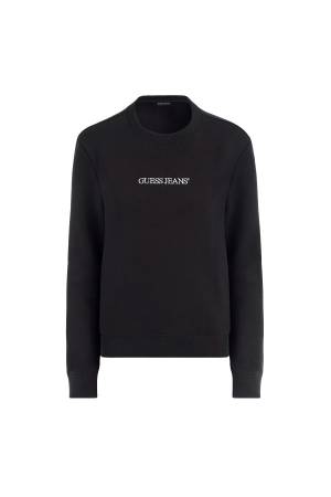 Guess Logo İşlemeli Kadın SweatShirt - W4YQ10KC811 Siyah - 6