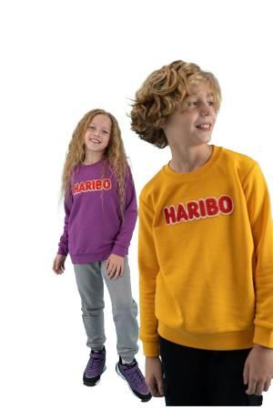 Haribo Çocuk SweatShirt - HRBTXT308 Hardal - Thumbnail