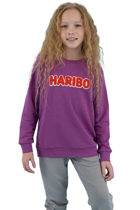 Haribo - Haribo Çocuk SweatShirt - HRBTXT308 Lila