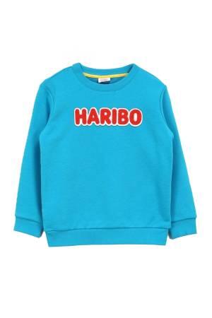 Haribo Çocuk SweatShirt - HRBTXT308 Turkuaz - Thumbnail