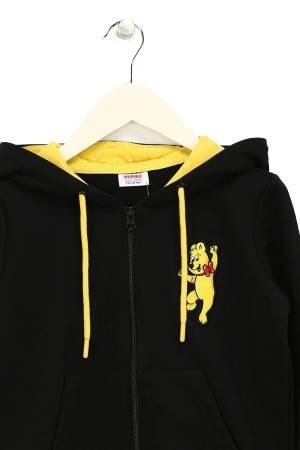 Haribo Hoodie Çocuk SweatShirt - HRBTXT319 Siyah - Thumbnail