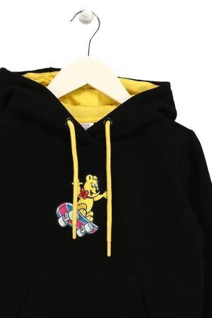 Haribo Hoodie Erkek Çocuk SweatShirt - HRBTXT317 Siyah - Thumbnail