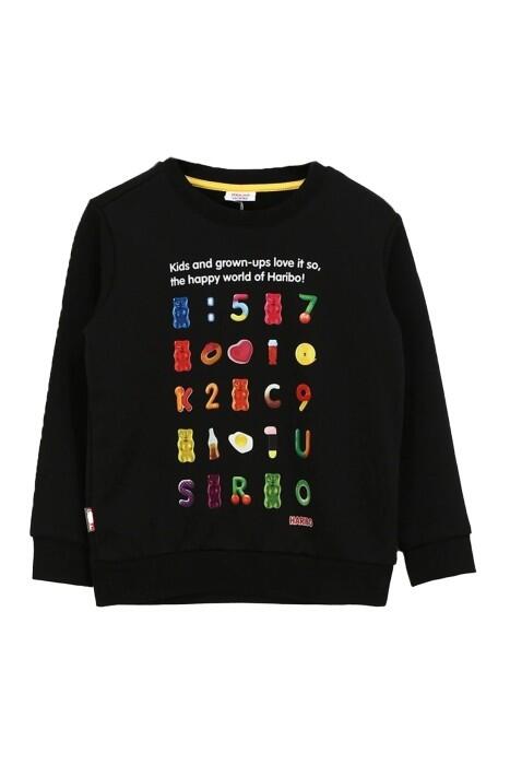 Haribo Kız Çocuk SweatShirt - HRBTXT302 Siyah