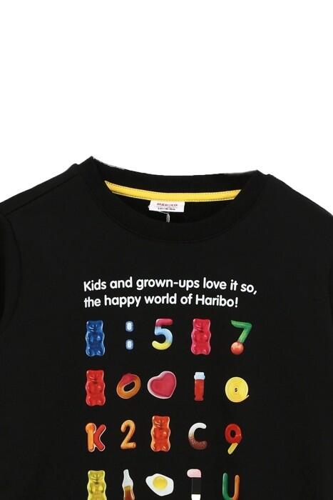 Haribo Kız Çocuk SweatShirt - HRBTXT302 Siyah