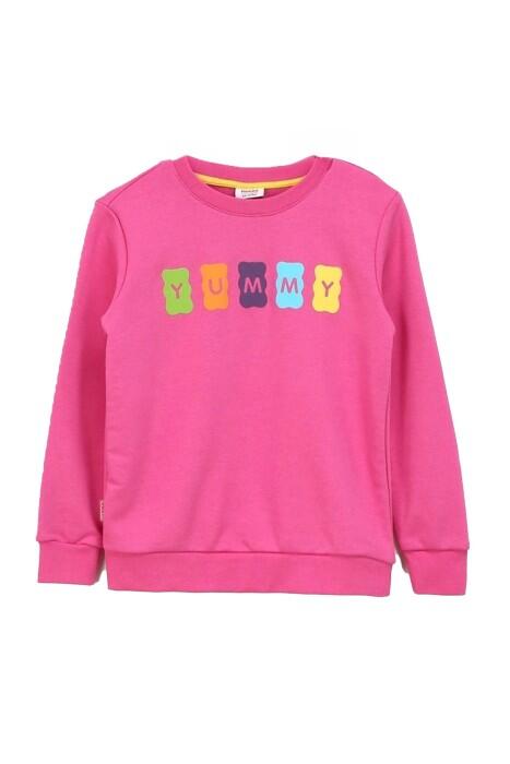 Haribo Kız Çocuk SweatShirt - HRBTXT309 Pembe