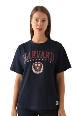 Harvard Simple Kadın T-Shirt - L1734-XS Lacivert - 1