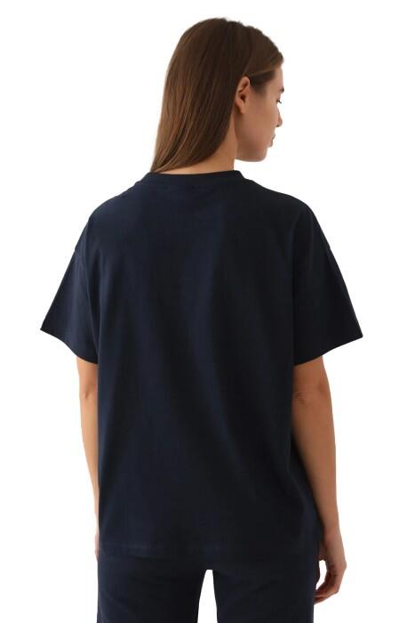 Harvard Simple Kadın T-Shirt - L1734-XS Lacivert - 2