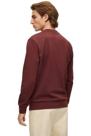 Havlu Aplikeli, Logolu Erkek SweatShirt - 50476984 Bordo - Thumbnail