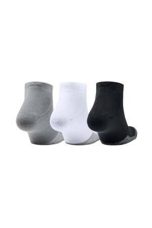 HeatGear® Lo Cut Çorap 3'lü Paket - 1346753 Gri/Siyah - Thumbnail