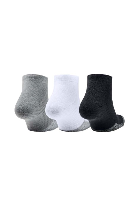 HeatGear® Lo Cut Çorap 3'lü Paket - 1346753 Gri/Siyah