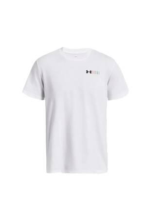 Heavyweight Left Chest Logo Repeat Erkek T-Shirt - 1382904 Beyaz - 3