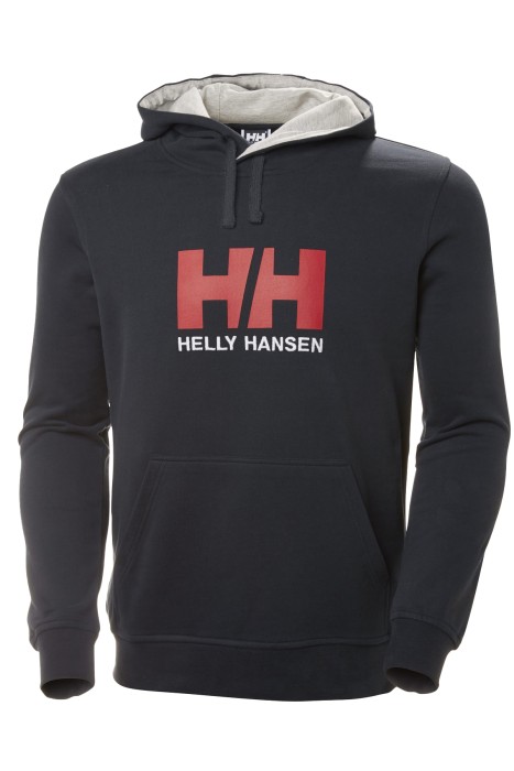 Helly Hansen - Helly Hansen Logo Kapüşonlu Erkek SweatShirt - 33977 Lacivert