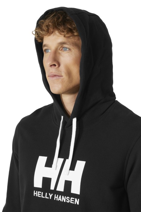 Helly Hansen Logo Kapüşonlu Erkek SweatShirt - 33977 Siyah