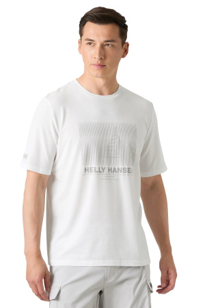 Hp Race Graphic Erkek T-Shirt - 34419 Beyaz - Helly Hansen