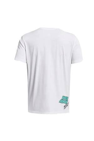 Hw Logo Overlay Emb Ss Erkek T-Shirt - 1382903 Beyaz - Thumbnail