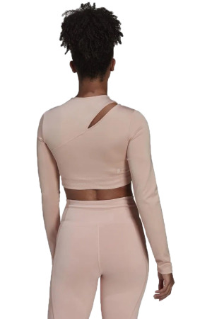 Hyperglam Training Long Sleeve Tee Kadın Uzun Kollu Crop T-Shirt - HM3181 Krem - 3