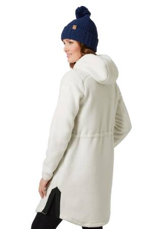 Imperial Uzun Pile Kadın Ceket - 49472 Beyaz - Thumbnail