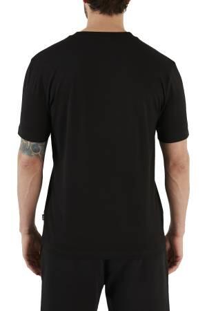 İmza Çizgili Logo Baskılı Erkek T-Shirt - 50486211 Siyah - Thumbnail
