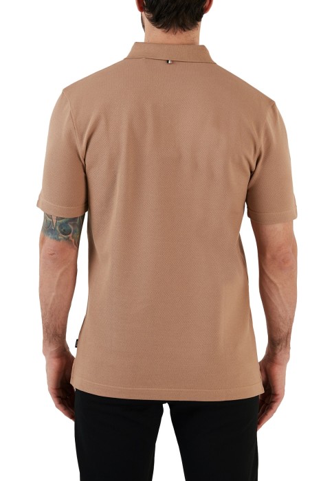 İmza Çizgili Ve Logolu Erkek Polo T-Shirt -50488266 Bej