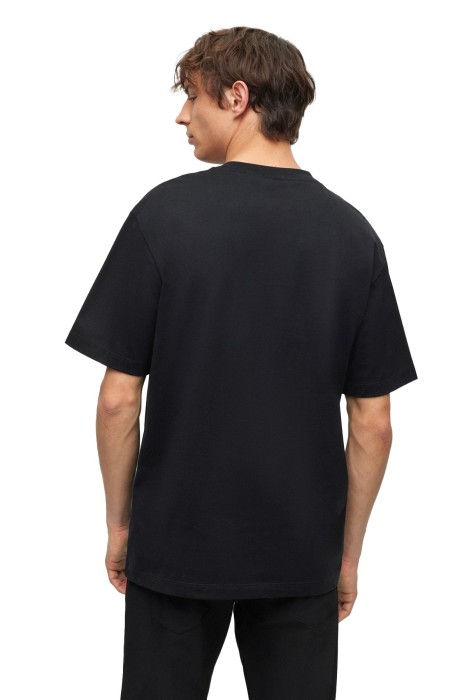 İmza Çizgili Ve Logolu Erkek T-Shirt -50494977 Siyah