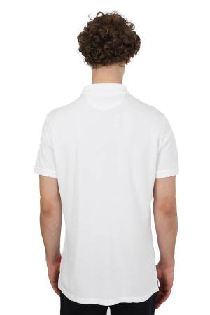 John Frank İdentity Erkek Polo T-Shirt - JFTPOLO01 Beyaz - Thumbnail
