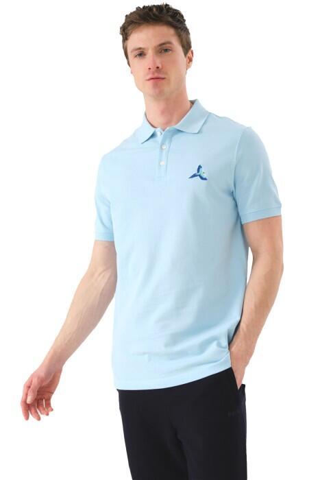 John Frank İdentity Erkek Polo T-Shirt - JFTPOLO18 Açık Mavi - 2