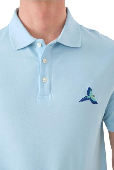 John Frank İdentity Erkek Polo T-Shirt - JFTPOLO18 Açık Mavi - 3