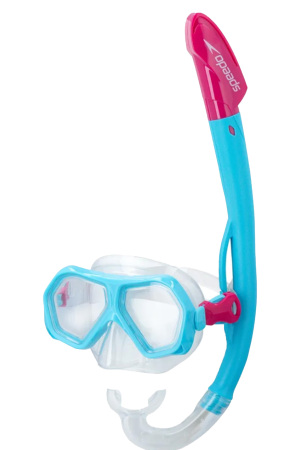 Ju Dual Lenses Çocuk Maske & Şnorkel Set - SOL25004C-LACY Pembe/Mavi - Speedo