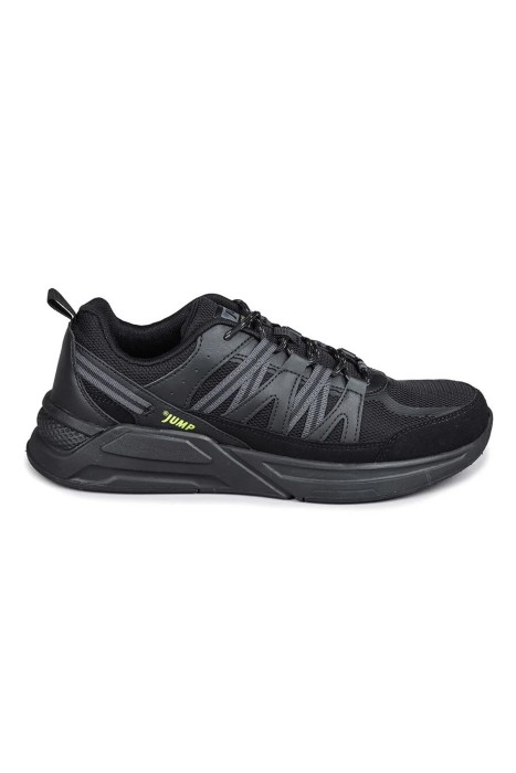 Jump - Jump Erkek Koşu Spor Ayakkabısı - 28595 Siyah/Neon Yeşil
