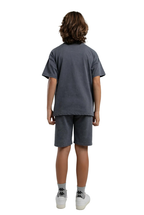 Kappa Erkek Çocuk Bermuda Takım - 36225LW Koyu Gri - 3