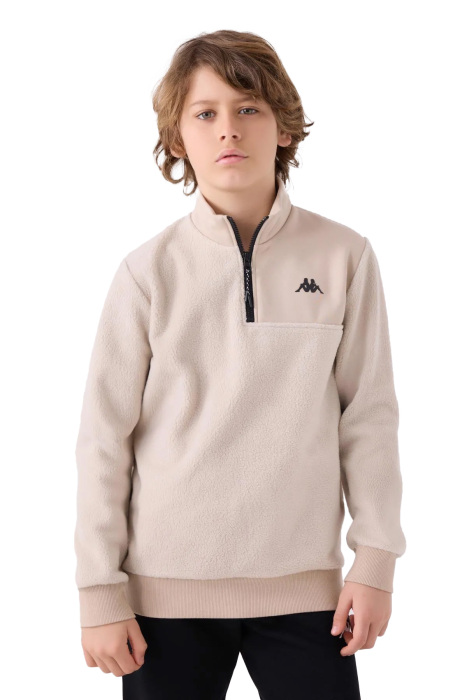 Kappa Erkek Çocuk SweatShirt - 361W1JW Taş Gri - 1