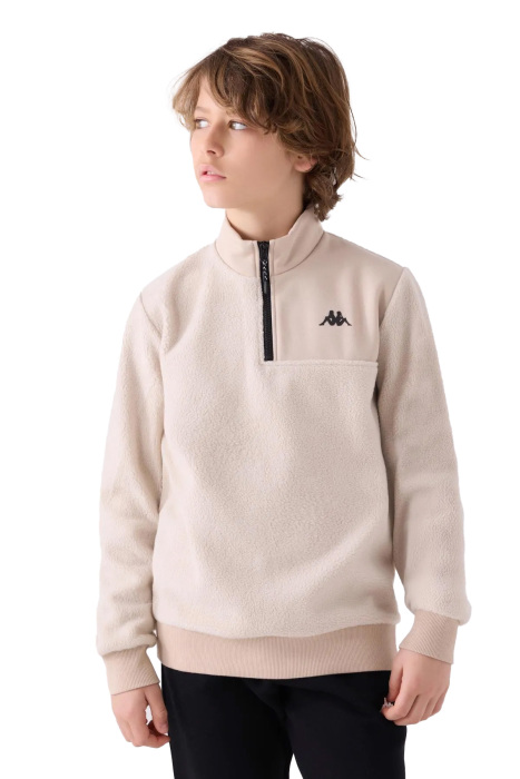 Kappa Erkek Çocuk SweatShirt - 361W1JW Taş Gri - 2