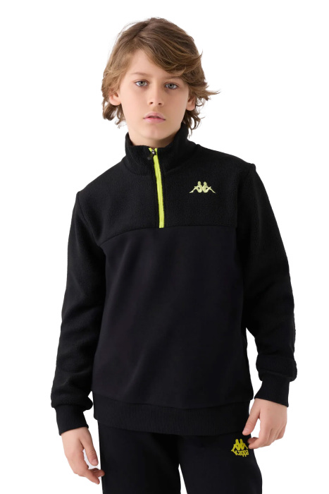 Kappa Erkek Çocuk SweatShirt - 361W1KW Siyah - 1