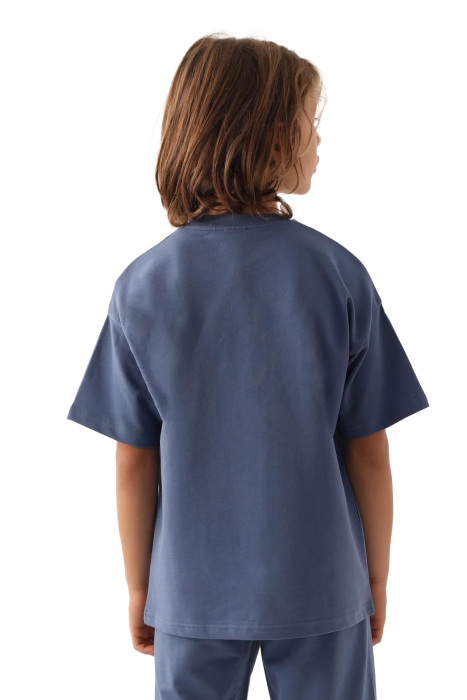 Kappa Erkek Çocuk T-Shirt - 331U4XW Mavi - 4