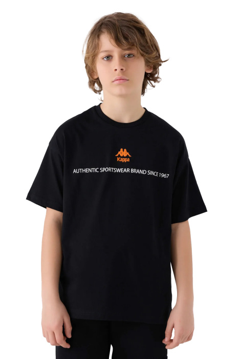 Kappa Erkek Çocuk T-Shirt - 341Z1QW Siyah - 1