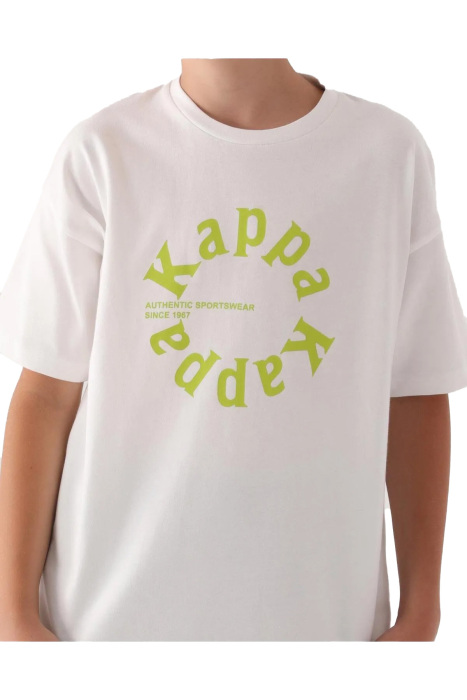 Kappa Erkek Çocuk T-Shirt - 371U23W Krem - 3