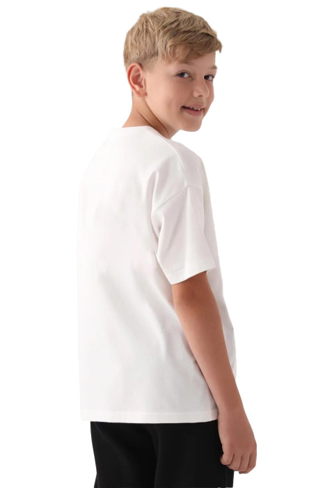 Kappa Erkek Çocuk T-Shirt - 371U23W Krem - 4