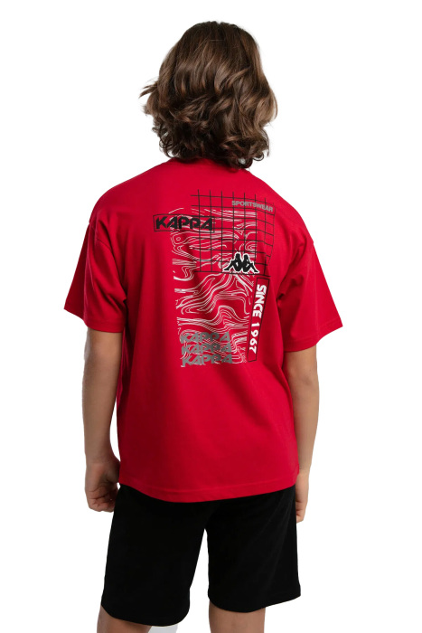 Kappa Erkek Çocuk T-Shirt - 37226GW Kırmızı - 3