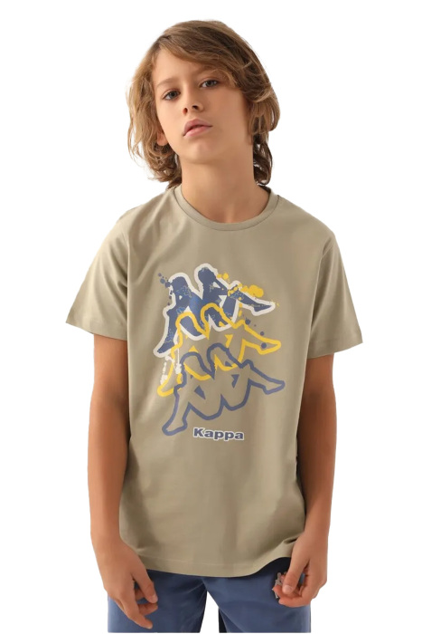Kappa Erkek Çocuk T-Shirt - 381Y8DW Açık Haki - 1