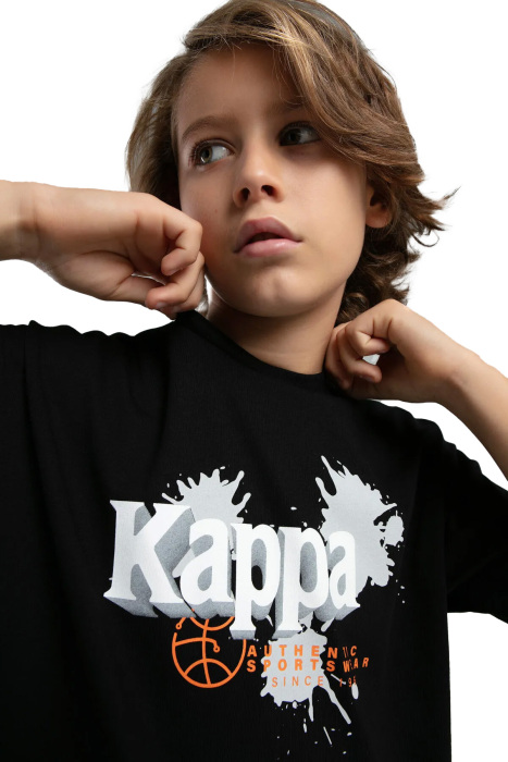 Kappa Erkek Çocuk T-Shirt - 38284IW Siyah - 3