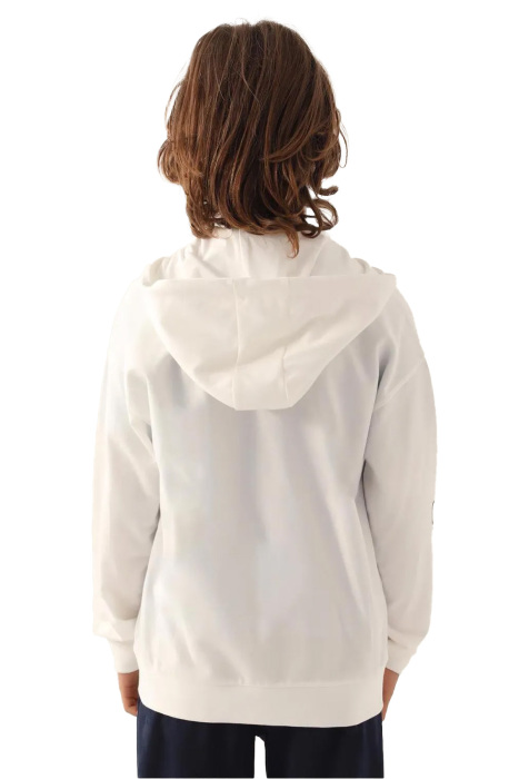 Kappa Kapüşonlu Tam Fermuarlı Erkek Çocuk SweatShirt - 371Z17W Krem - 2