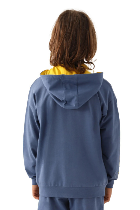 Kappa Kapüşonlu Tam Fermuarlı Erkek Çocuk SweatShirt - 371Z17W Lacivert - 2