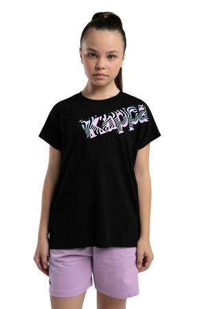 Kappa Kız Çocuk T-Shirt - 38284TW Siyah - 1